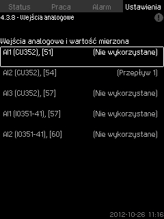 Polski (PL) 8.7.27 Funkcje wejść cyfrowych (4.3.7.1) Wejście cyfrowe DI1 (CU 352) [10] DI2 (CU 352) [12] Działanie Zewnętrzne Zał/Wył.