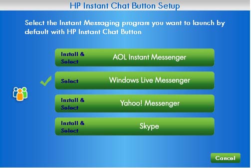 Uruchamianie video-czatu Możesz dodać video na żywo do większości najpopularniejszych komunikatorów (typu instant messagers ) (wymagane jest połączenie ISP): AOL Instant Messenger (AIM ) Windows Live