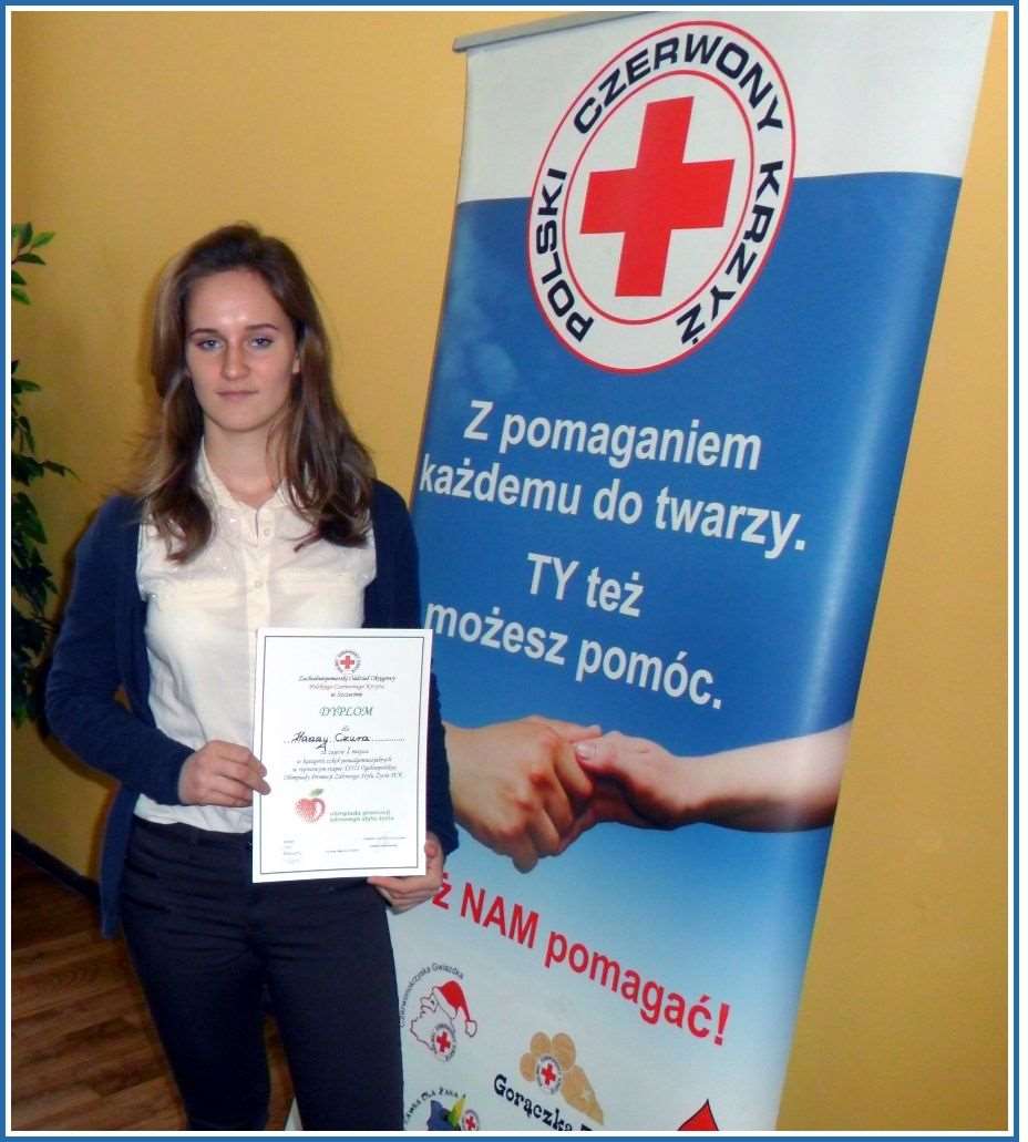 Zwycięstwo Hani 17 grudnia 2014 16 grudnia 2014 roku w Szczecinie odbył się etap rejonowy XXIII edycji Ogólnopolskiej Olimpiady Promocji Zdrowego Stylu Życia PCK.