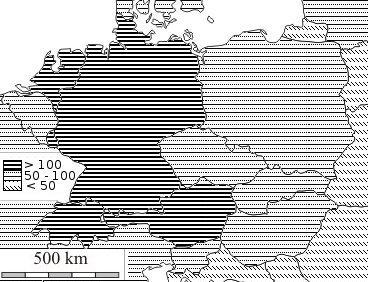 Zadanie 3 (2 p.) Wpisz pod rysunkami nazwę metody kartograficznej, której użyto do przedstawiania zjawisk ilościowych na mapach. Nazwę metody wybierz z ramki.