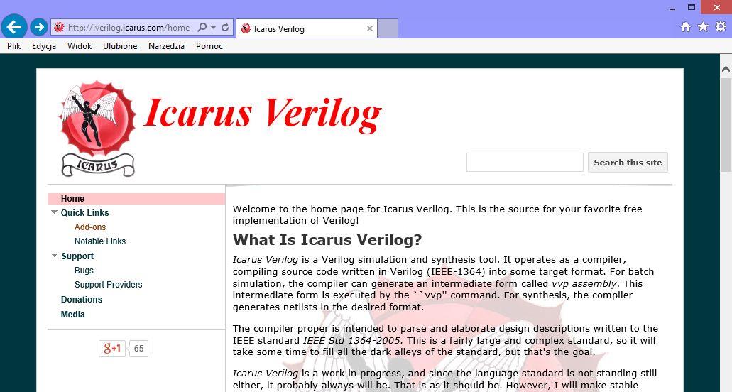 ICARUS VERILOG Jest to darmowy program do syntezy i symulacji układów