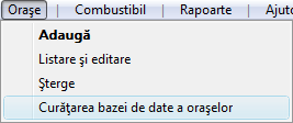 Ştergerea este posibilă numai în cazul în care oraşul respectiv nu a fost salvat în baza de date.