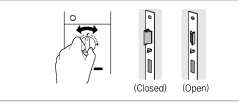 Strona 18 z 30 Sposób użycia Otwieranie drzwi od wewnątrz Domyślne ustawienia użycie uchwytu bezpieczeństwa.