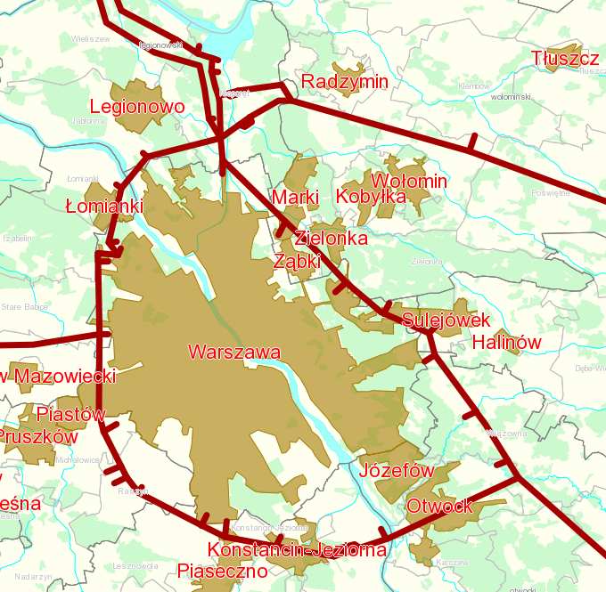 Prognoza zapotrzebowania na gaz w pierścieniu warszawskim Prognoza zapotrzebowania na gaz opracowana przewiduje sukcesywny wzrost zapotrzebowania na paliwo gazowe w całej Aglomeracji Warszawskiej