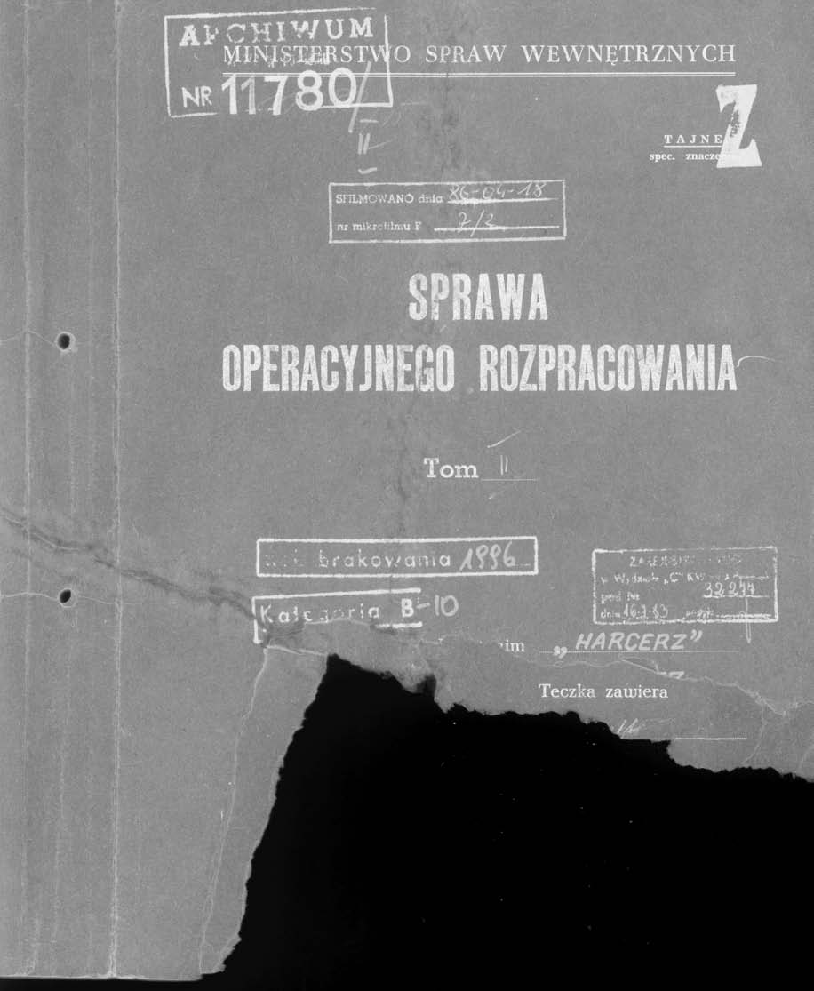 Brakowanie i niszczenie dokumentów... AIPN Po ZniszczonateczkatomuIIsprawyoperacyjnegorozpracowaniakrypt.