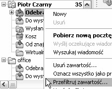 Rozdział 7. Filtracja wiadomości 79 Rysunek 7.18. Opcje sortowania i filtracji Ćwiczenie 7.3. Rysunek 7.19.