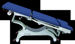 Promotal DUOLYS stół medyczny, leżanka, fotel ginekologiczny w jednym - elektrycznie regulowana wysokość w zakresie: 49-95 cm - konstrukcja stalowa, lakierowana - pozycja