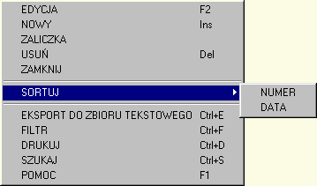 Zaznaczenie tego okienka (CTRL+W), znajdującego się w prawym dolnym rogu okna przeglądania, uruchamia funkcję wyświetlającą w oknie z dokumentami autora wprowadzonego dokumentu (w ostatniej kolumnie