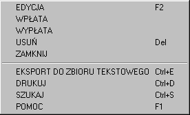 pomoc (F1). Klawisz ten działa w każdym miejscu programu, wciśnięcie go powoduje wyświetlenie odpowiedniego tematu pomocy.