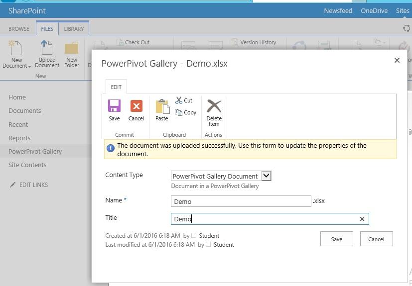 Power na platformie SharePoint Skoroszyt Excel opublikowany w PowerPivot Galery Możliwość opublikowania skoroszytów Excel zawierających źródła danych w Power Pivot i raporty Power View Kafelkowa