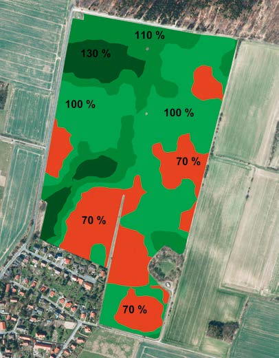 Mapa potencjału plonowania. CROP SENSOR Aplikacja dokładnie według potrzeb. W czasach wrażliwości ekologicznej i rosnących kosztów produkcji, optymalizacja procesów to ważny czynnik.