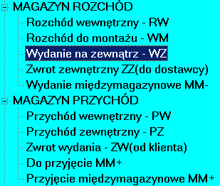 190 okres pole do jakiego okresu magazynowego naleŝy dany dokument. Z dnia określa datę wystawienia dokumentu, która nie moŝe być z poza okresu magazynowego.