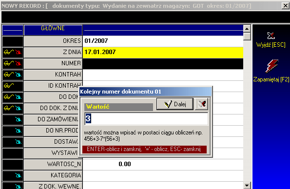 191 Zdarza się jednak, Ŝe trzeba usunąć jakiś dokument, po którym juŝ są wystawione nowe dokumenty i nastąpiła by luka w numeracji.