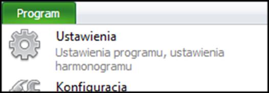 8.1 Zakładka Program W zakładce Program można dokonać podstawowych zmian w ustawieniach programu