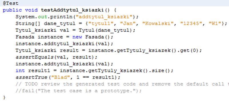 Test jednostkowy (test dynamiczny strukturalny), metoda białej skrzynki a, b a, d Sprawdzenie, czy po próbie dodania