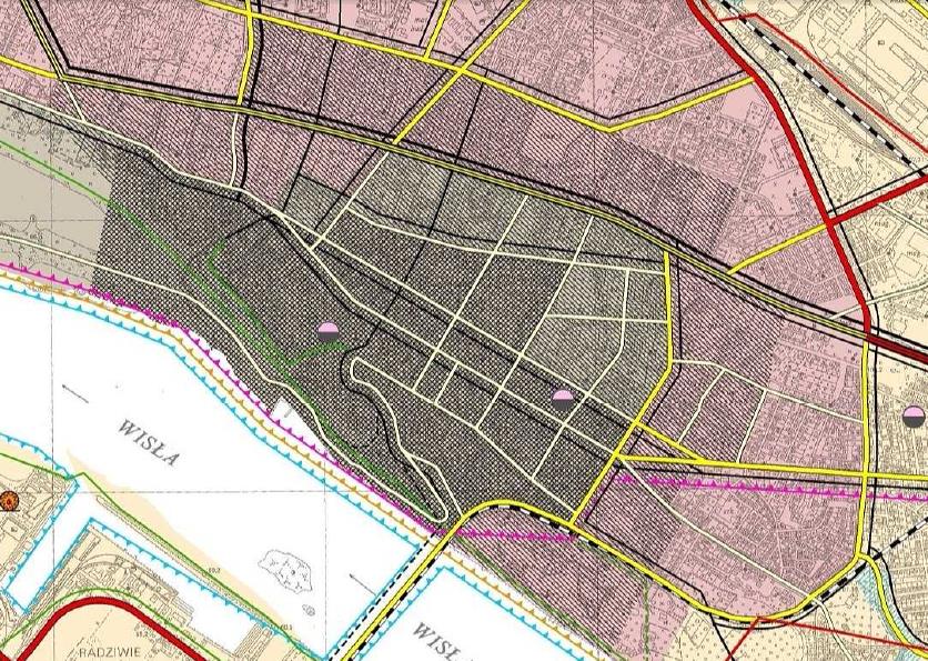 Strefy Parkingowe - studium Obszar Płocka podzielono na trzy strefy parkowania: strefa I - Stare Miasto - ograniczona ulicami: Kazimierza Wielkiego, Nowomiejskiego, Ostatnią, Królewiecką, 1 Maja,