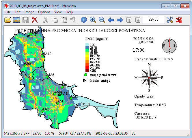 5. Ocena jakości powietrza w Aglomeracji i Tczewie Ryc.109. Prognoza indeksu jakości powietrza - 06.