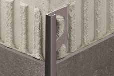 Narożniki ścienne i wykończenia Schlüter -QUADEC-TS Schlüter -QUADEC-TS jest wysokiej jakości profilem zakończeniowym z aluminium ze specjalną stukturą i teksturą do zewnętrznych narożników ścian i