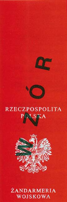 Wzór nr 6 (1) do 18 WZÓR LEGITYMACJI Żołnierza zawodowego Żandarmerii wojskowej Uwagi: Część zewnętrzna legitymacji żołnierza zawodowego: okładka