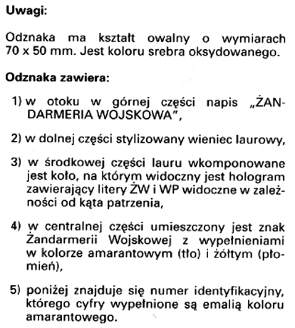 Wzór nr 8 do 18 ODZNAKA IDENTYFIKACYJNA ŻOŁNIERZA