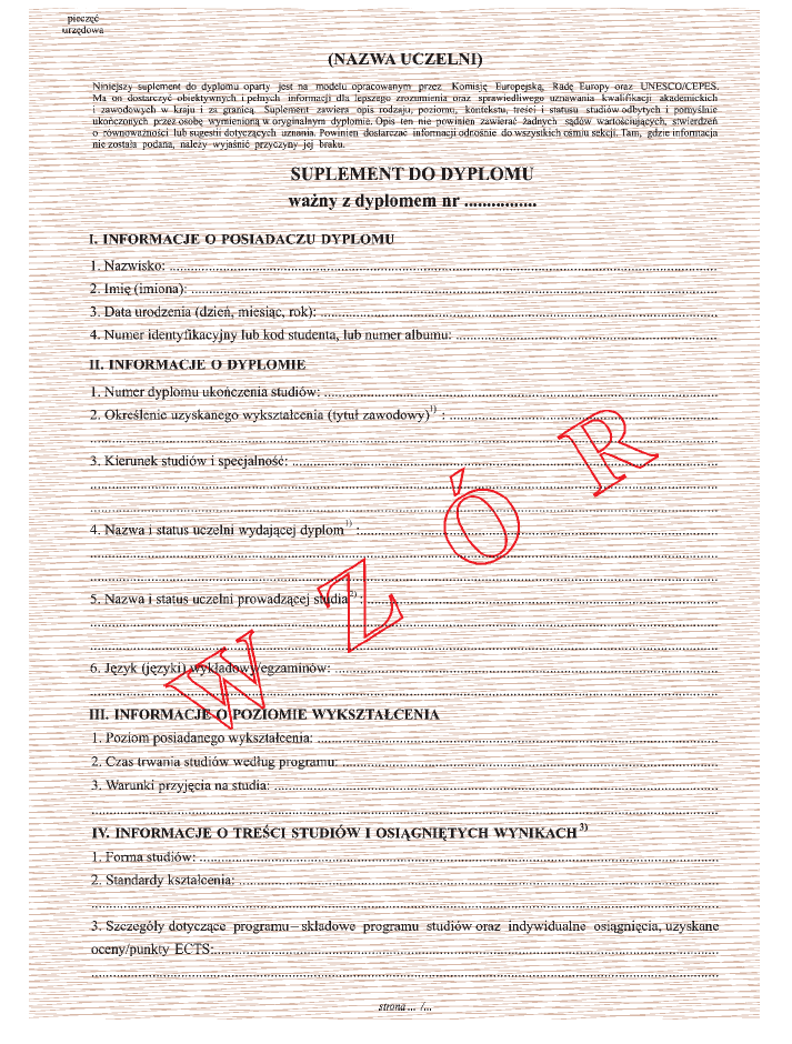 Załącznik nr 6 do Zarządzenia Nr R-49/ 2009 Rektora