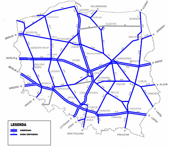 nego dla trasy komunikacyjnej znaczenia podstawowego wg nieaktualnych miejscowych planów zagospodarowania przestrzennego. S-7 Schemat 1.