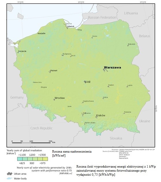 Źródło: mpy PVGIS Instytut Energii i Trnsportu (IET) 7.