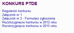 dyplomową z dziedziny diagnostyki edukacyjnej. Poniżej przedstawiony jest widok bloku wydawnictw konferencyjnych i fragment linku tekstów z XXI KDE.