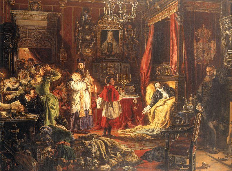 Śmierć Zygmunta Augusta Zygmunt II August zmarł w 1572 w Knyszynie, jako ostatni polski monarcha z linii męskiej