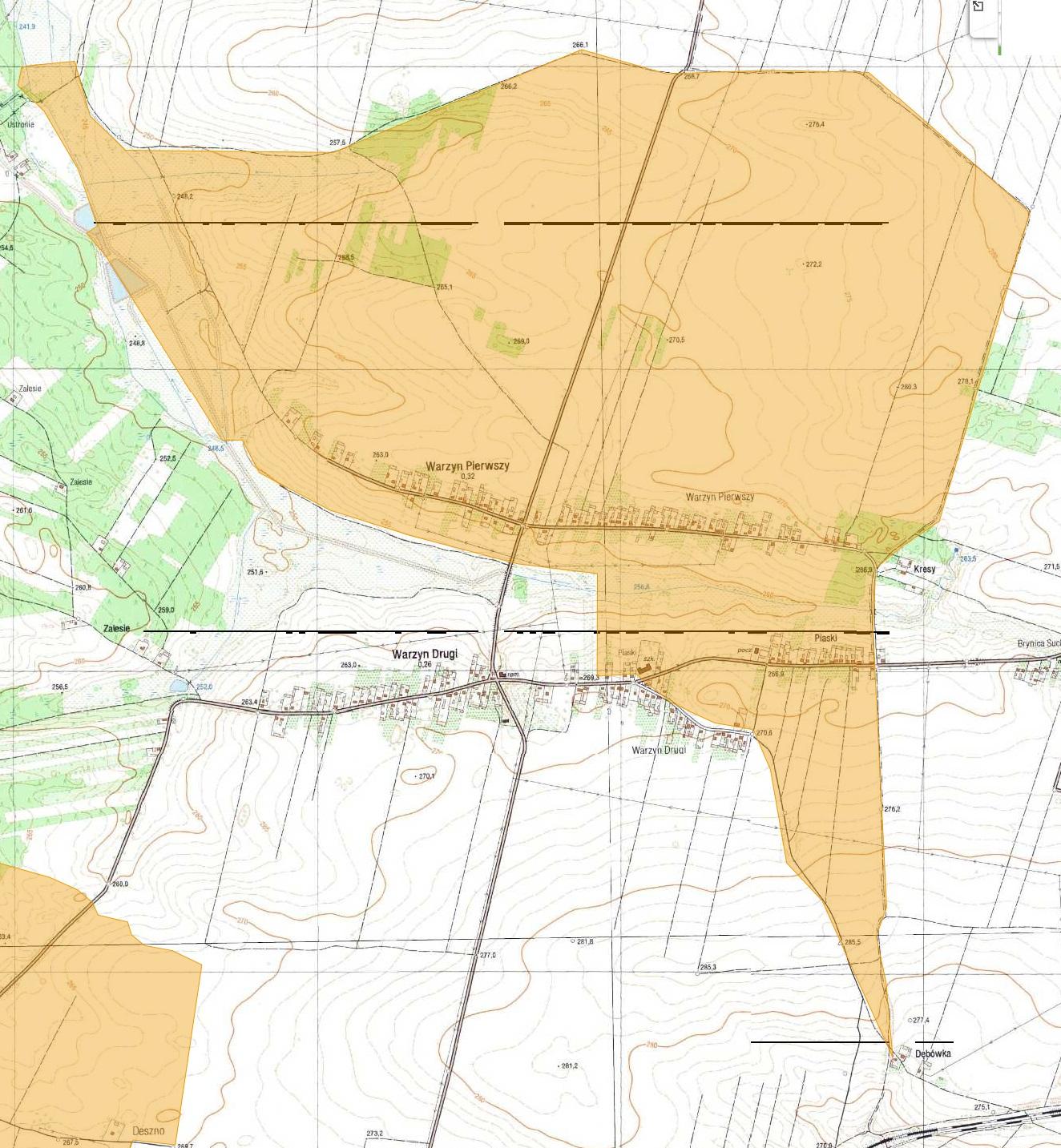 Mapa nr 9 Obszar rewitalizacji