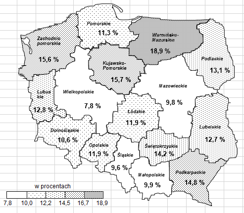 Stopa bezrobocia w kraju