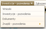 2 Menu główne W pasku Menu widnieją następujące pozycje: Po kliknięciu lewym przyciskiem myszy na wybrany napis pojawia się odpowiednia dla danej pozycji lista.