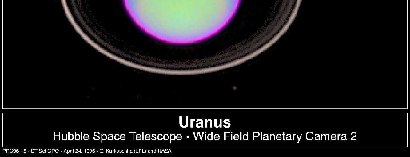 Uran posiada bardzo cienkie i słabo widoczne pierścienie, których bezpośrednio nie da się zaobserwować z Ziemi. Odkrycia dokonano przy pomocy teleskopu zamontowanego na samolocie.