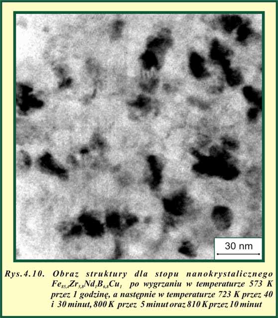 krystalicznej są nierównomiernie rozmieszczone w próbce i mają różną wielkość. Na rys. 4.