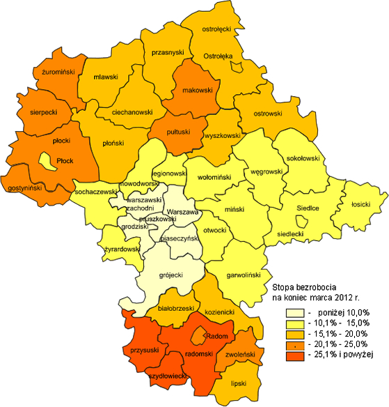 3. Osoby zarejestrowane i wyrejestrowane z ewidencji bezrobotnych W marcu 2012 r. do rejestru bezrobotnych w mazowieckich urzędach pracy napłynęło 22.255 bezrobotnych (w lutym 2012 r. 24.