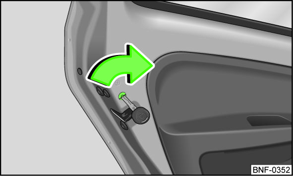Wymiana baterii w kluczyku z pilotem zdalnego sterowania Informacja Jeżeli po wymianie baterii samochodu nie można zdalnie zaryglować ani odryglować, należy zsynchronizować układ» strona 28.