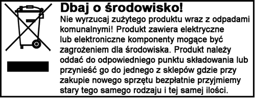 POLSKI Nie łącz starych i nowych akumulatorków ani baterii różnego typu (zwykłe, alkaliczne lub akumulatorki).