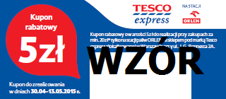 ZAŁĄCZNIK NR 1 do Regulaminu Promocji: Promocja Kuponowa Tesco express Wzór Kuponu Rabatowego Awers: Rewers: ZAŁĄCZNIK NR 2 do