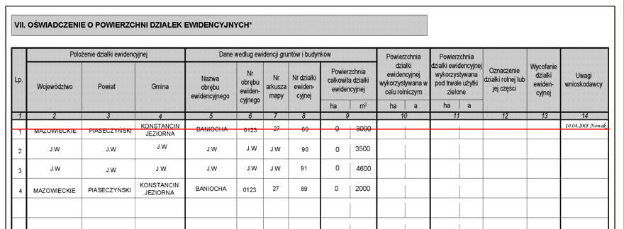 E. INFORMACJE SZCZEGÓŁOWE DLA WNIOSKODAWCÓW, KTÓRZY OTRZYMALI Z ARiMR CZĘŚCIOWO WYPEŁNIONY FORMULARZ WNIOSKU O PRZYZNANIE PŁATNOŚCI Jeżeli Wnioskodawca ubiegał się o przyznanie płatności