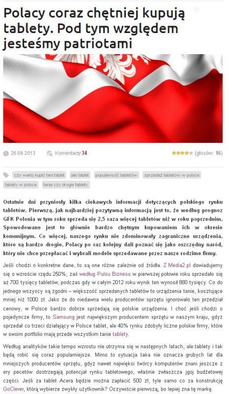 Spidersweb.pl Polacy coraz chętniej kupują tablety.