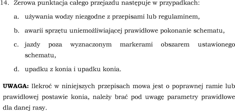 awarii sprzętu uniemożliwiającej prawidłowe pokonanie schematu, c.