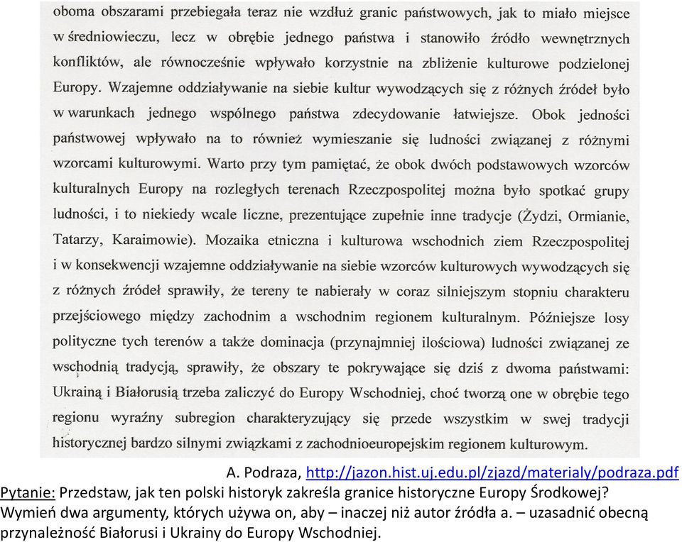 historyczne Europy Środkowej?