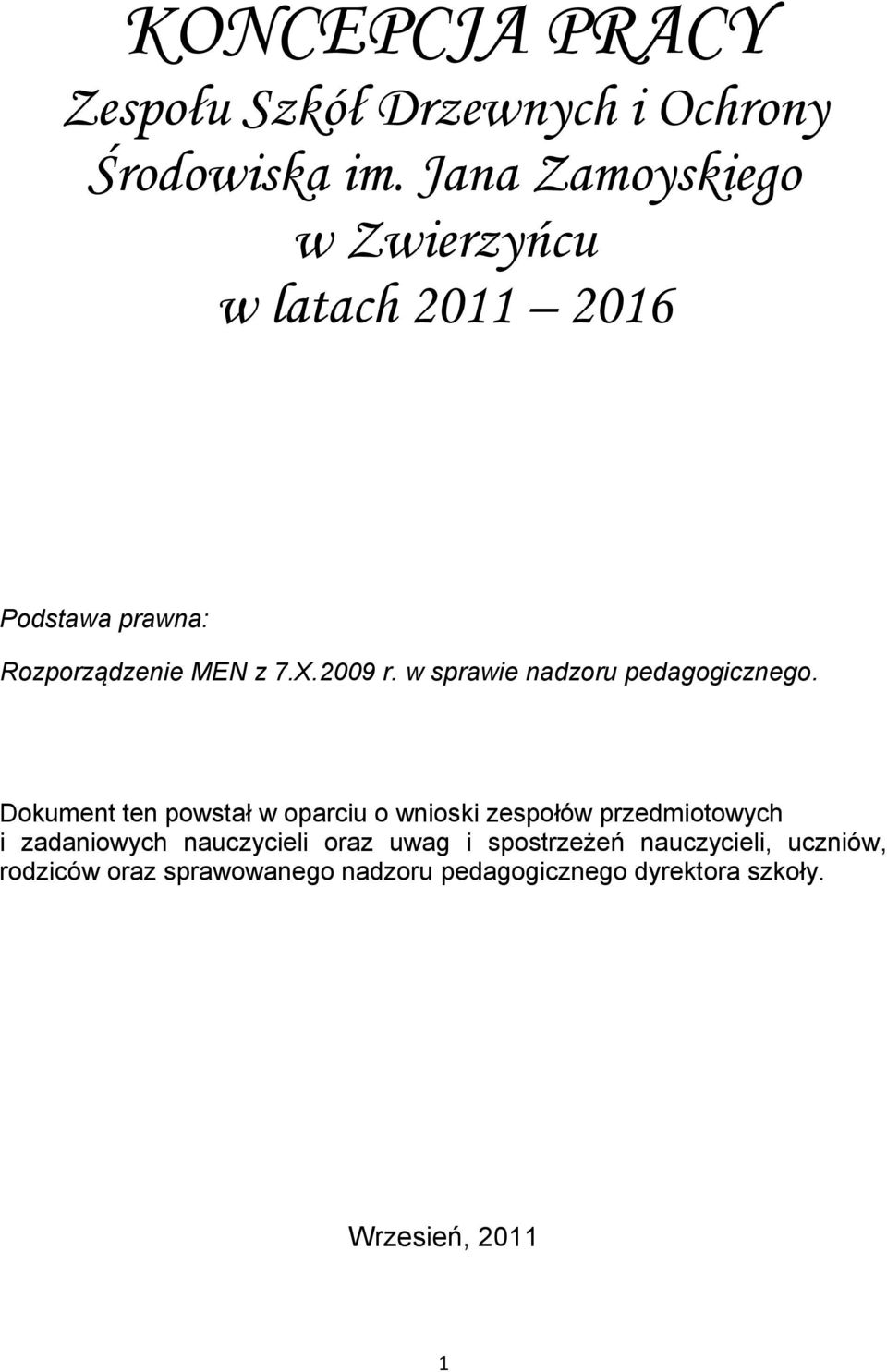 w sprawie nadzoru pedagogicznego.