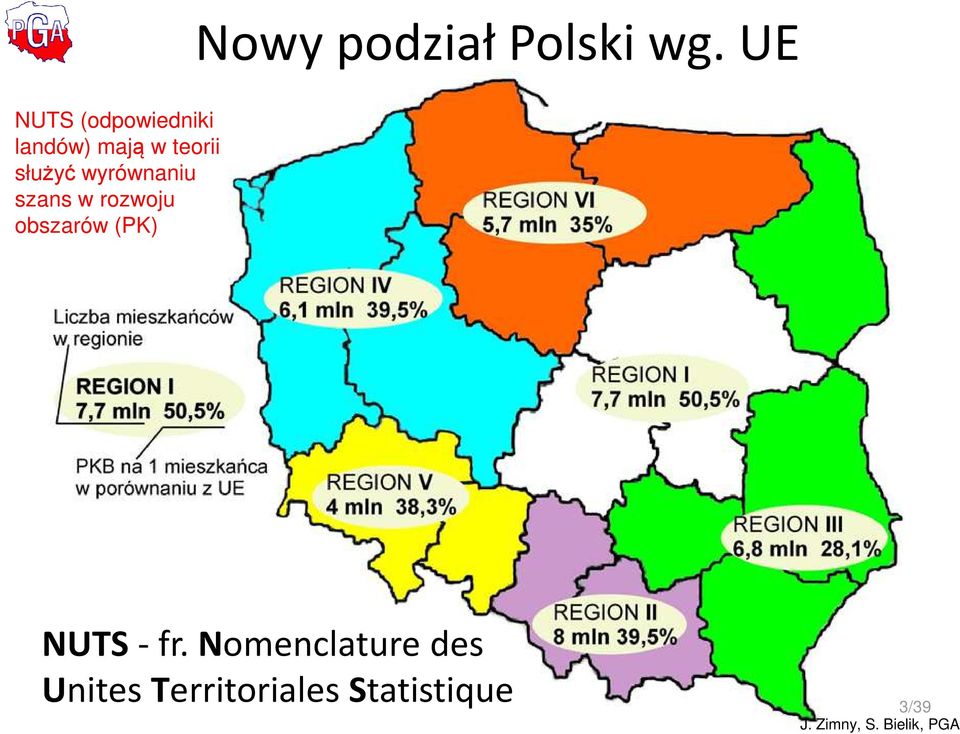 (PK) Nowy podział Polski wg. UE NUTS - fr.