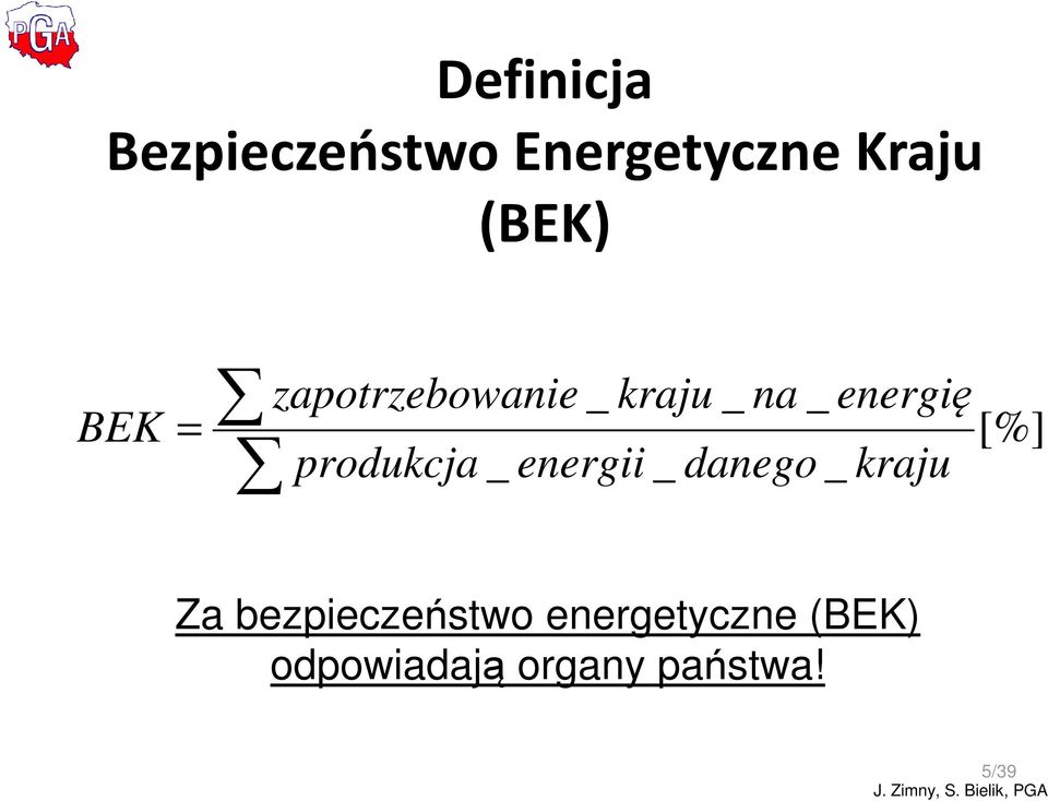 na _ energię danego _ kraju [%] Za bezpieczeństwo