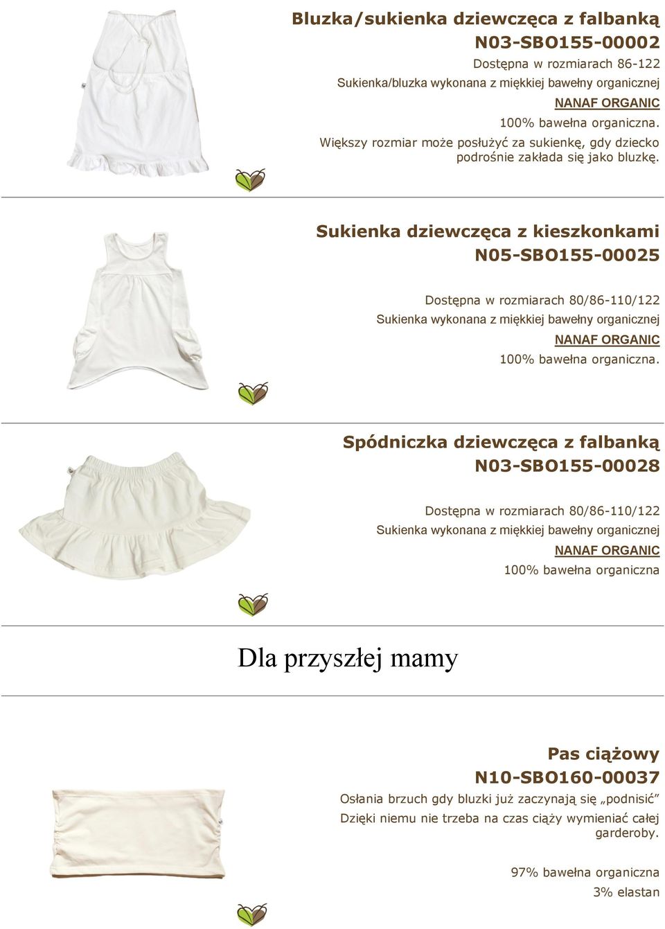 Sukienka dziewczęca z kieszkonkami N05-SBO155-00025 Dostępna w rozmiarach 80/86-110/122 Sukienka wykonana z miękkiej bawełny organicznej NANAF ORGANIC 100% bawełna organiczna.