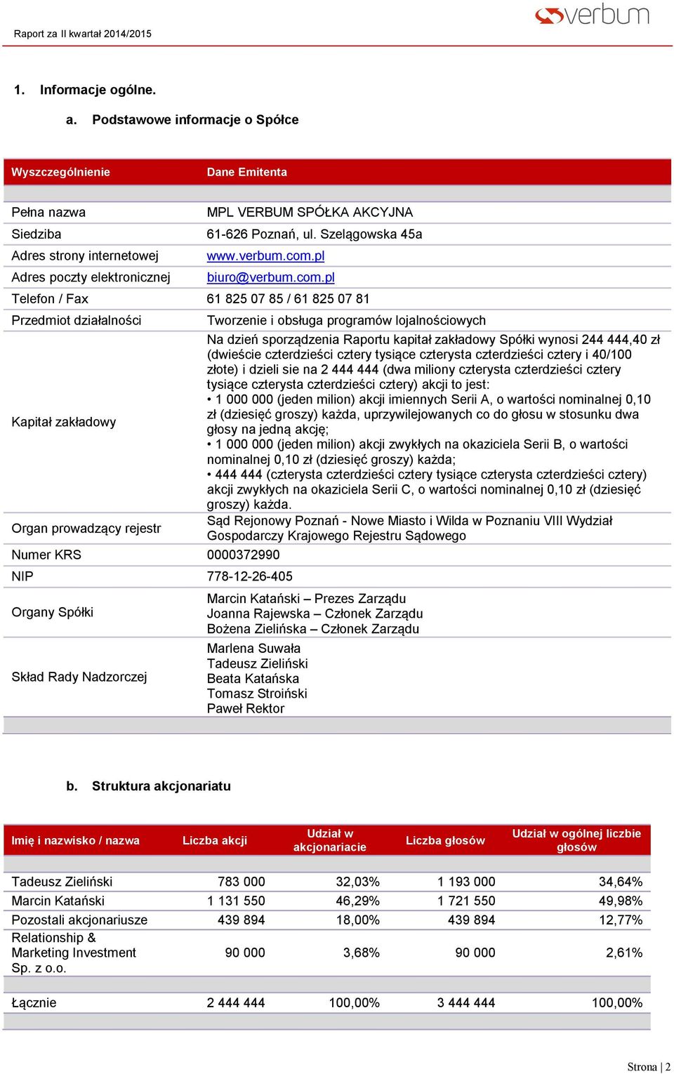 Szelągowska 45a www.verbum.com.