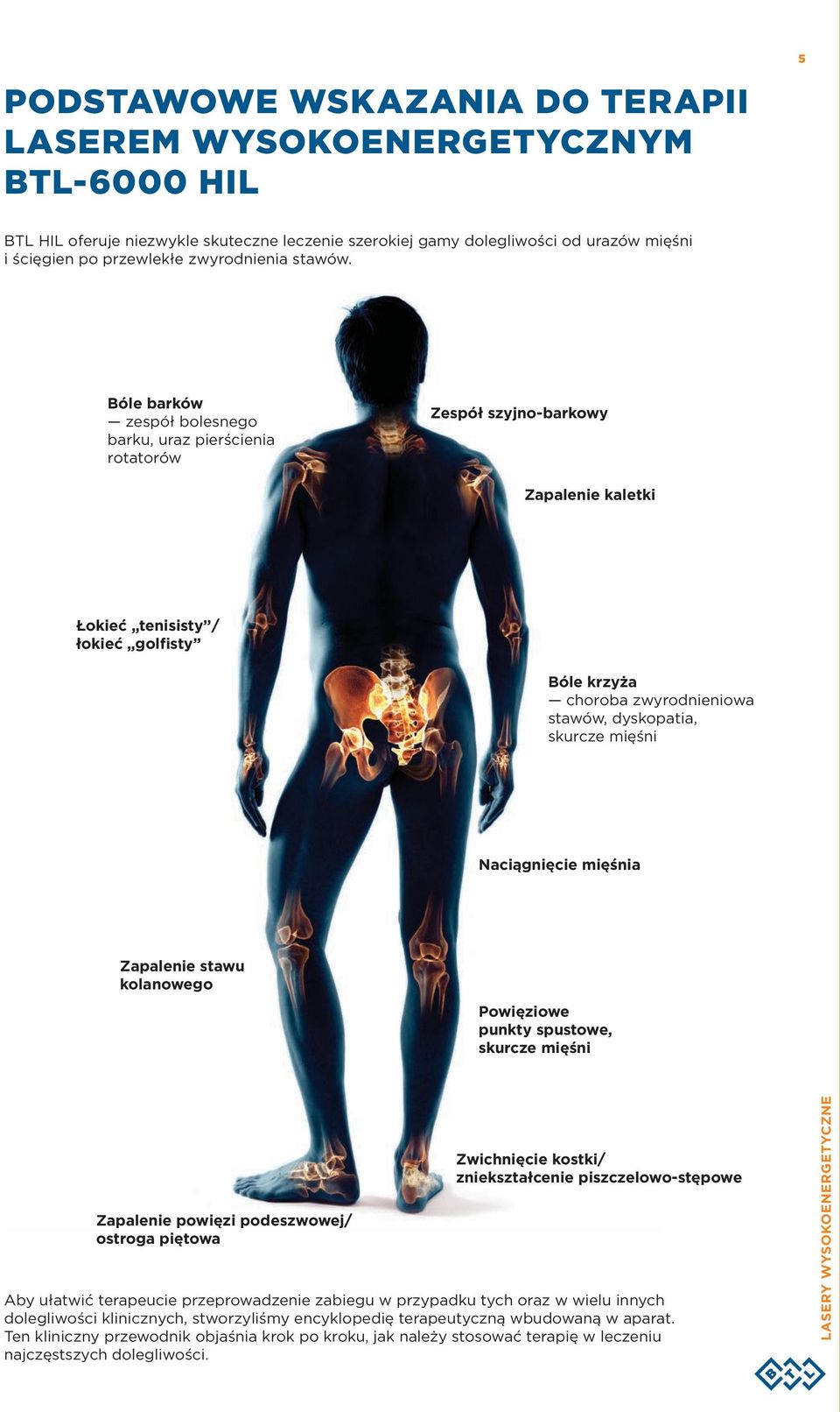 Bóle barków zespół bolesnego barku, uraz pierścienia rotatorów Zespół szyjno-barkowy Zapalenie kaletki Łokieć tenisisty / łokieć golfisty Bóle krzyża choroba zwyrodnieniowa stawów, dyskopatia,