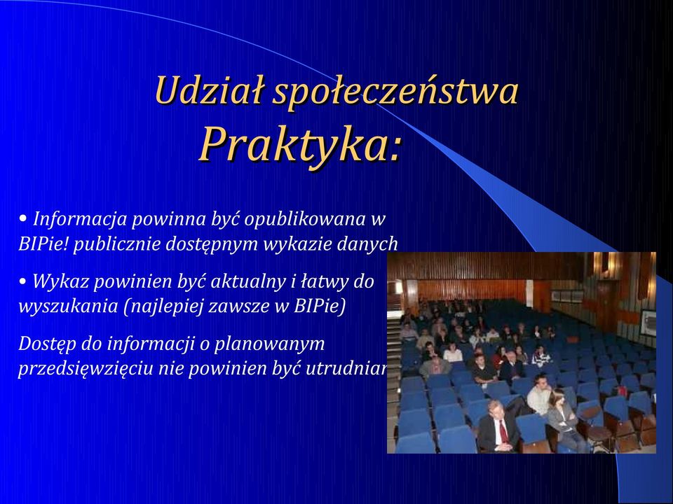 publicznie dostępnym wykazie danych Wykaz powinien być aktualny i