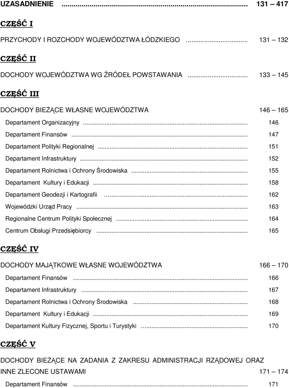 .. 152 Departament Rolnictwa i Ochrony Środowiska... 155 Departament Kultury i Edukacji... 158 Departament Geodezji i Kartografii... 162 Wojewódzki Urząd Pracy.